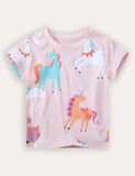 T-Shirt mit Einhorn-Print