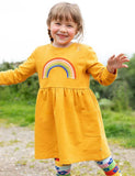 Rainbow Broderet Pocket Langærmet Kjole