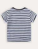 Kurzarm-T-Shirt mit Bagger-Applikation