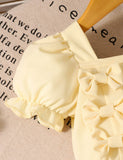 Bow Decorative Splicing Tulle Dress