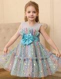 Φόρεμα με χρώμα με παγιέτες Star Tulle Puffy Dress