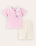 Sweet Appliquet T-shirt & Leggings Set