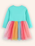 Vestido de tul con estampado de unicornios