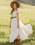 Mom and Me Lace Embroidered Long Dress