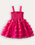 Vestido Suspensório de Tule Borboleta Modelo 3D