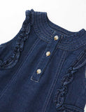 Sleeveless Lace Denim Dress