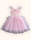 Flying Sleeve Sparkle Mermaid Princess Dress