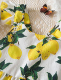 Lemon Print Halter Dress