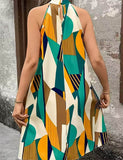 Mom and Me Fashion Printed Suspender Dress