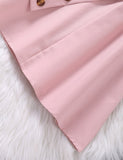 Lapel Button Stitching Contrasting Dress
