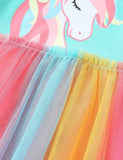 Vestido de tul con estampado de unicornios