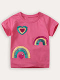 Rainbow Paillet kortærmet T-shirt