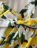 Lemon Print Halter Dress