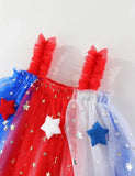 Kleid aus Tüll mit kontrastierenden Sternen und Hosenträgern zum Unabhängigkeitstag