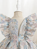 Versailles Gold and Silver Silk Heavy Industry Jacquard Dress
