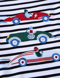 T-shirt a maniche lunghe ricamata con auto
