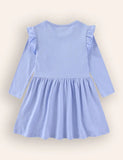 Robe fleurie à appliques et patchwork