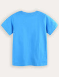 T-shirt a maniche corte con stampa squalo