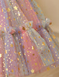 Φόρεμα με χρώμα με παγιέτες Star Tulle Puffy Dress