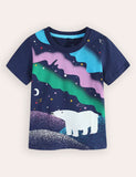 Luminous Northern Lights Polar Bear T-shirt