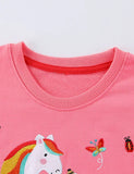 Sweatshirt mit Regenbogen-Einhorn-Stickerei