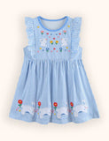 Robe sans manches brodée de lapin