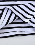 T-shirt a maniche lunghe a righe con applicazioni per auto da costruzione