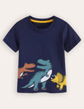 Dinosaur Cartoon Short-sleeved T-shirt
