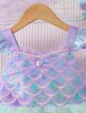 Flying Sleeve Sparkle Mermaid Princess Dress
