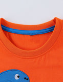 Dinosaur Applique Short-sleeved T-shirt