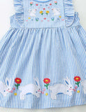 Robe sans manches brodée de lapin