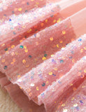 Sequin Halter Neck Birthday Party Princess Dress