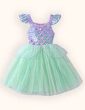 Flying Sleeve Sparkle Mermaid Princess Dress