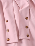 Lapel Button Stitching Contrasting Dress