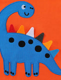 Dinosaur Applique Short-sleeved T-shirt