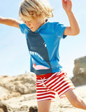 T-shirt a maniche corte con stampa squalo