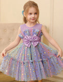 Φόρεμα με χρώμα με παγιέτες Star Tulle Puffy Dress
