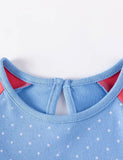 Vestido Manga Longa com Aplique Big Bunny