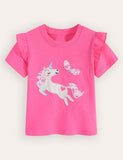 Unicorn Butterfly Applique T-shirt