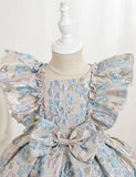 Versailles Gold and Silver Silk Heavy Industry Jacquard Dress