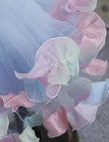 Tredimensionel Flower Party Tyl Kjole