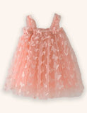 3D-Schmetterlingsblumen-Tüllkleid