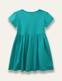 Animal Cartoon Embroidered Spot Dress - Mini Taylor