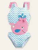 Animal Cute Appliqué One-Piece Swimsuit - Mini Taylor