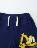 Shorts med gravemaskinetryk