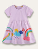 Cartoon Weather Print Dress - Mini Taylor