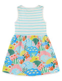 Coral Print Striped Sleeveless Dress - Mini Taylor