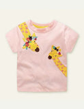 コットンアップリケTシャツ
