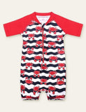 Crab Whale Printed Swimsuit - Mini Taylor