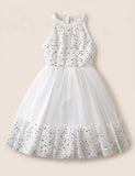 Sequin Halter Neck Birthday Party Princess Dress